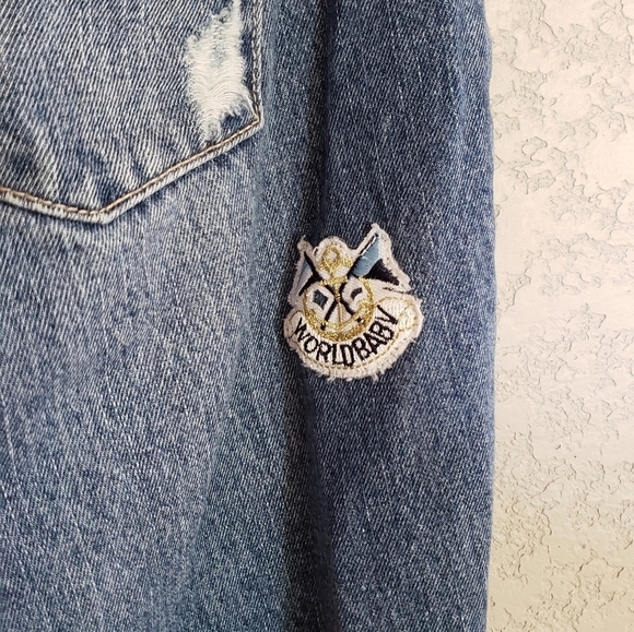 Articles of Society jeans size 25 with patches boyfriend style - Picture 12 of 12